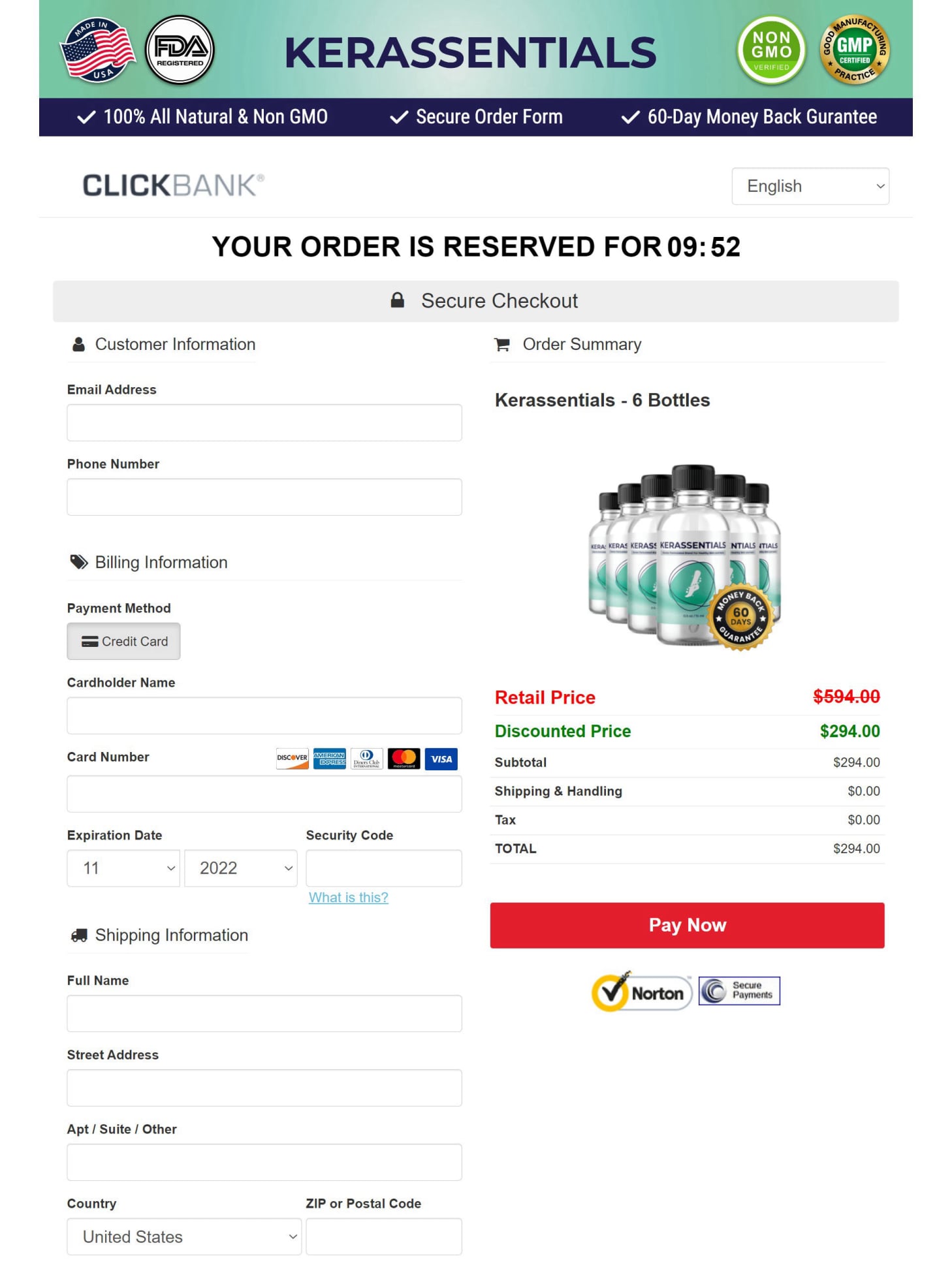 kerassential order page